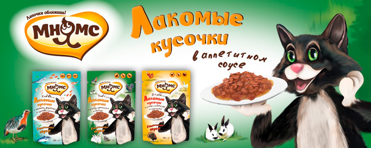 Консервированный корм для кошек Мнямс